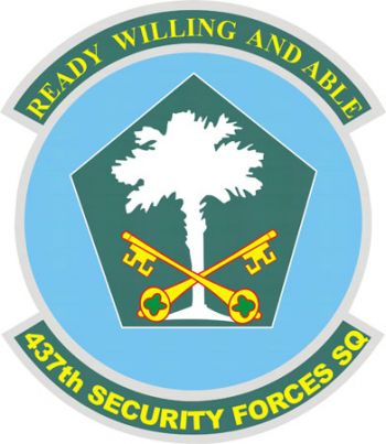 Coat of arms (crest) of the 437th Security Forces Squadron, US Air Force