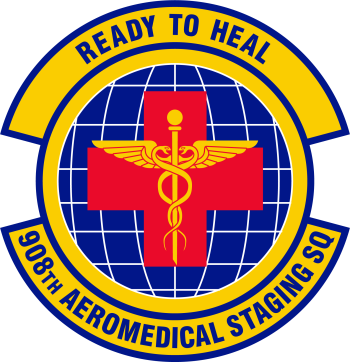 Coat of arms (crest) of the 908th Aeromedical Staging Squadron, US Air Force
