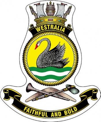 Coat of arms (crest) of the HMAS Westralia, Royal Australian Navy