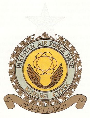 Coat of arms (crest) of the Pakistan Air Force Base Korangi Creek