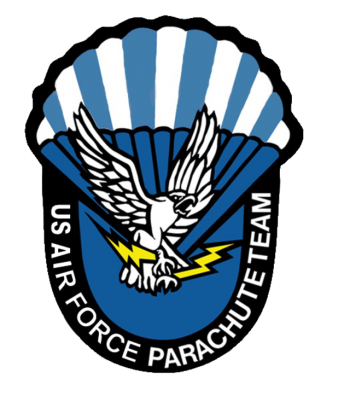 Coat of arms (crest) of the US Air Force Parachute Team Wings of Blue