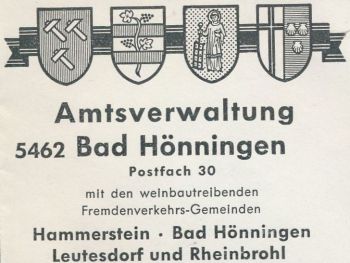 Wappen von Verbandsgemeinde Bad Hönningen/Coat of arms (crest) of Verbandsgemeinde Bad Hönningen
