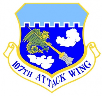 Coat of arms (crest) of the 107th Attack Wing, New York Air National Guard