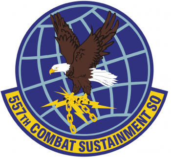 Coat of arms (crest) of the 557th Combat Sustainment Squadron, US Air Force