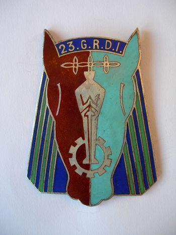 Coat of arms (crest) of the 23rd Infantry Division Reconnaissance Group, French Army