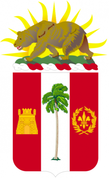 Coat of arms (crest) of the 250th Air Defense Artillery Regiment, California Army National Guard