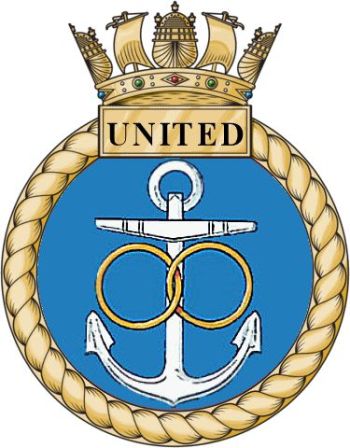 Coat of arms (crest) of the HMS United, Royal Navy