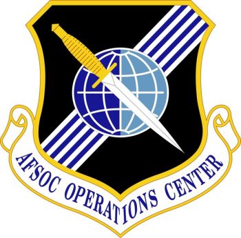 Coat of arms (crest) of the Air Force Special Operations Command Operations Center, US Air Force