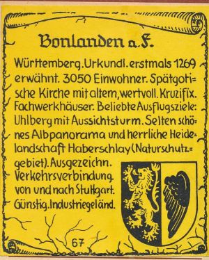 Wappen von Bonlanden auf der Fildern