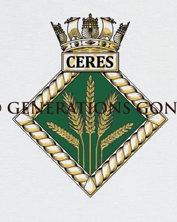Coat of arms (crest) of the HMS Ceres, Royal Navy