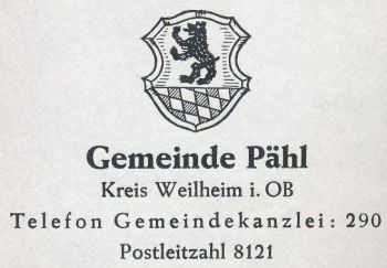 Wappen von Pähl/Coat of arms (crest) of Pähl