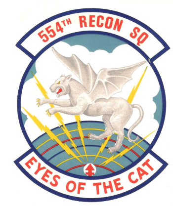 Coat of arms (crest) of the 554th Reconnaissance Squadron, US Air Force