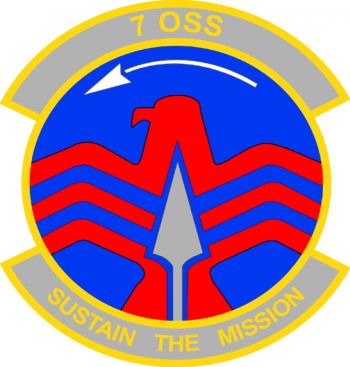 Coat of arms (crest) of the 7th Operations Support Squadron, US Air Force