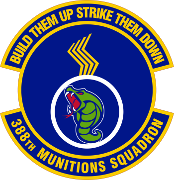 Coat of arms (crest) of the 388th Munitions Squadron, US Air Force