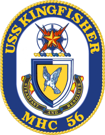 Coat of arms (crest) of Mine Hunter USS Kingfisher (MHC-56)