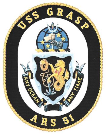 Coat of arms (crest) of the Salvage Ship USS Grasp (ARS-51)