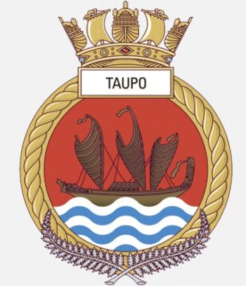 Coat of arms (crest) of the Inshore Patrol Ship HMNZS Taupo (P3570), RNZN