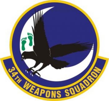 Coat of arms (crest) of the 34th Weapons Squadron, US Air Force