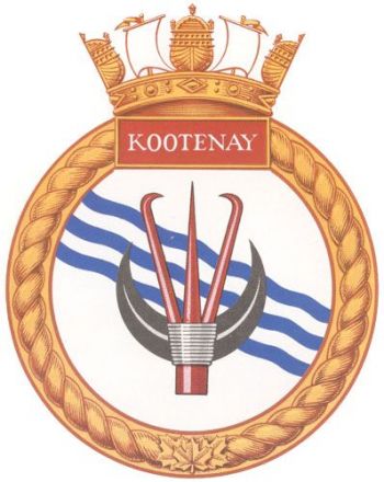 Coat of arms (crest) of the HMCS Kootenay, Royal Canadian Navy