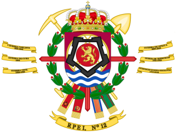 Coat of arms (crest) of the Specialist and Pontooneer Engineer Regiment No 12, Spanish Army