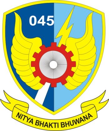 Coat of arms (crest) of the Technical Squadron 045, Indonesian Air Force