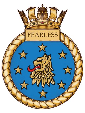 Coat of arms (crest) of the Training Ship Fearless, South African Sea Cadets