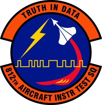 Coat of arms (crest) of the 812th Aircraft Instrumentation Test Squadron, US Air Force