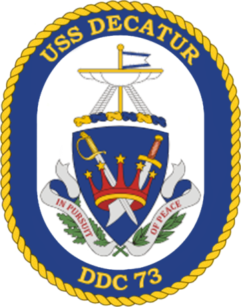 Coat of arms (crest) of the Destroyer USS Decatur