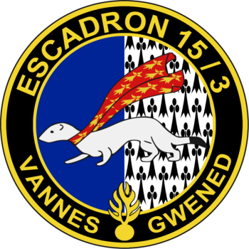 Blason de Mobile Gendarmerie Squadron 15-3, France/Arms (crest) of Mobile Gendarmerie Squadron 15-3, France