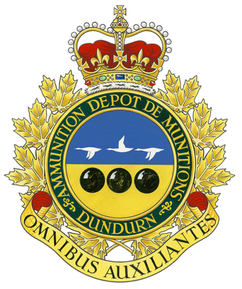Coat of arms (crest) of the Canadian Forces Ammunition Depot Dundurn, Canada