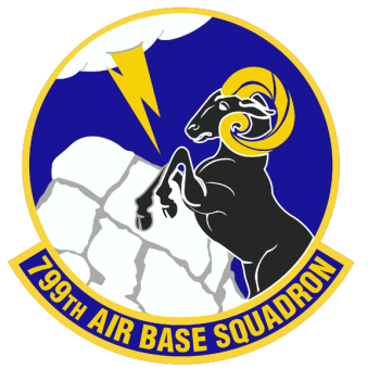 Coat of arms (crest) of the 799th Air Base Squadron, US Air Force