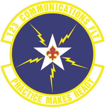 Coat of arms (crest) of the 123rd Communications Squadron, Kentucky Air National Guard