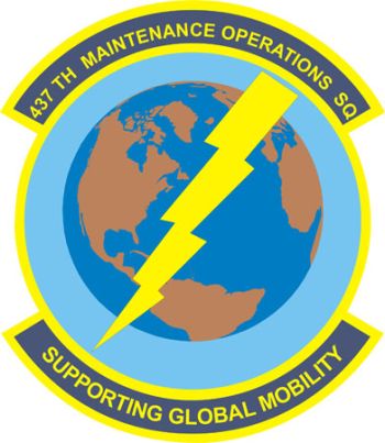 Coat of arms (crest) of 437th Maintenance Operations Squadron, US Air Force