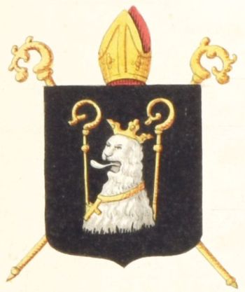 Arms (crest) of Saint Andrew's Abbey in Brugge