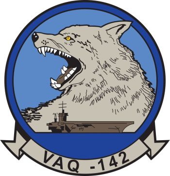 Coat of arms (crest) of VAQ-142 Gray Wolves, US Navy