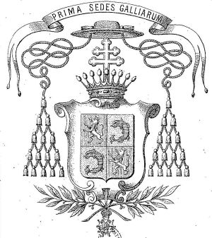Arms (crest) of Jacques-Marie-Achille Ginoulhiac