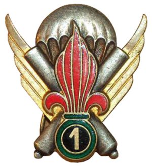 Coat of arms (crest) of the 1st Foreign Parachute Heavy Mortar Company, French Army