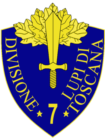 Coat of arms (crest) of the 7th Infantry Division Lupi di Toscana, Italian Army
