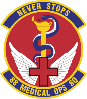 Coat of arms (crest) of 88th Healthcare Operations Squadron, US Air Force