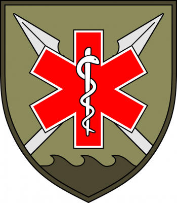 Coat of arms (crest) of Medical Company, 56th Motorized Brigade, Ukrainian Army
