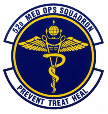 Coat of arms (crest) of 52nd Healthcare Operations Squadron, US Air Force