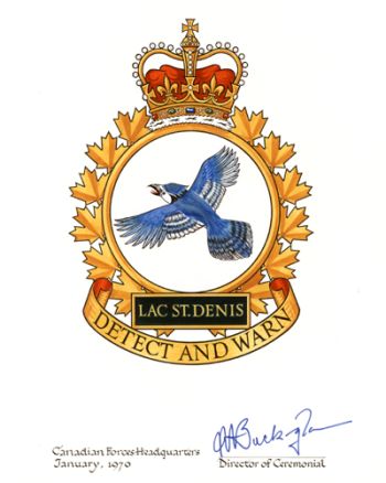 Coat of arms (crest) of the Canadian Forces Station Lac St. Denis, Canada