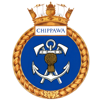 Coat of arms (crest) of the HMCS Chippawa, Royal Canadian Navy