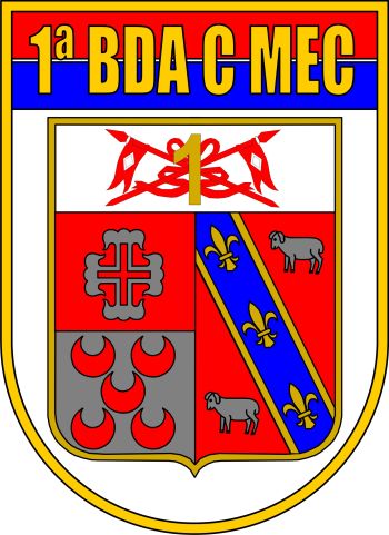 Coat of arms (crest) of the 1st Mechanized Cavalry Brigade, Brazilian Army