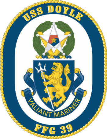 Coat of arms (crest) of the Frigate USS Doyle (FFG-39)