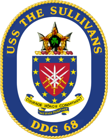 Coat of arms (crest) of Destroyer USS The Sullivans