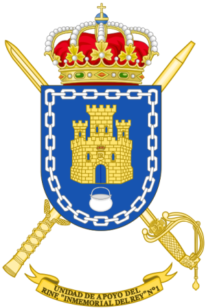 Support Unit of Infantry Regiment Inmemorial del Rey No 1, Spanish Army.png