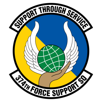 Coat of arms (crest) of the 374th Forces Support Squadron, US Air Force