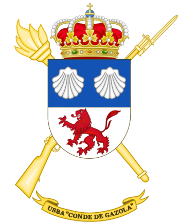 Coat of arms (crest) of the Base Services Unit Conde de Gazola, Spanish Army