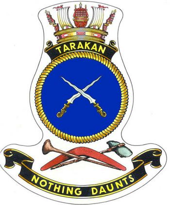 Coat of arms (crest) of the HMAS Tarakan, Royal Australian Navy
